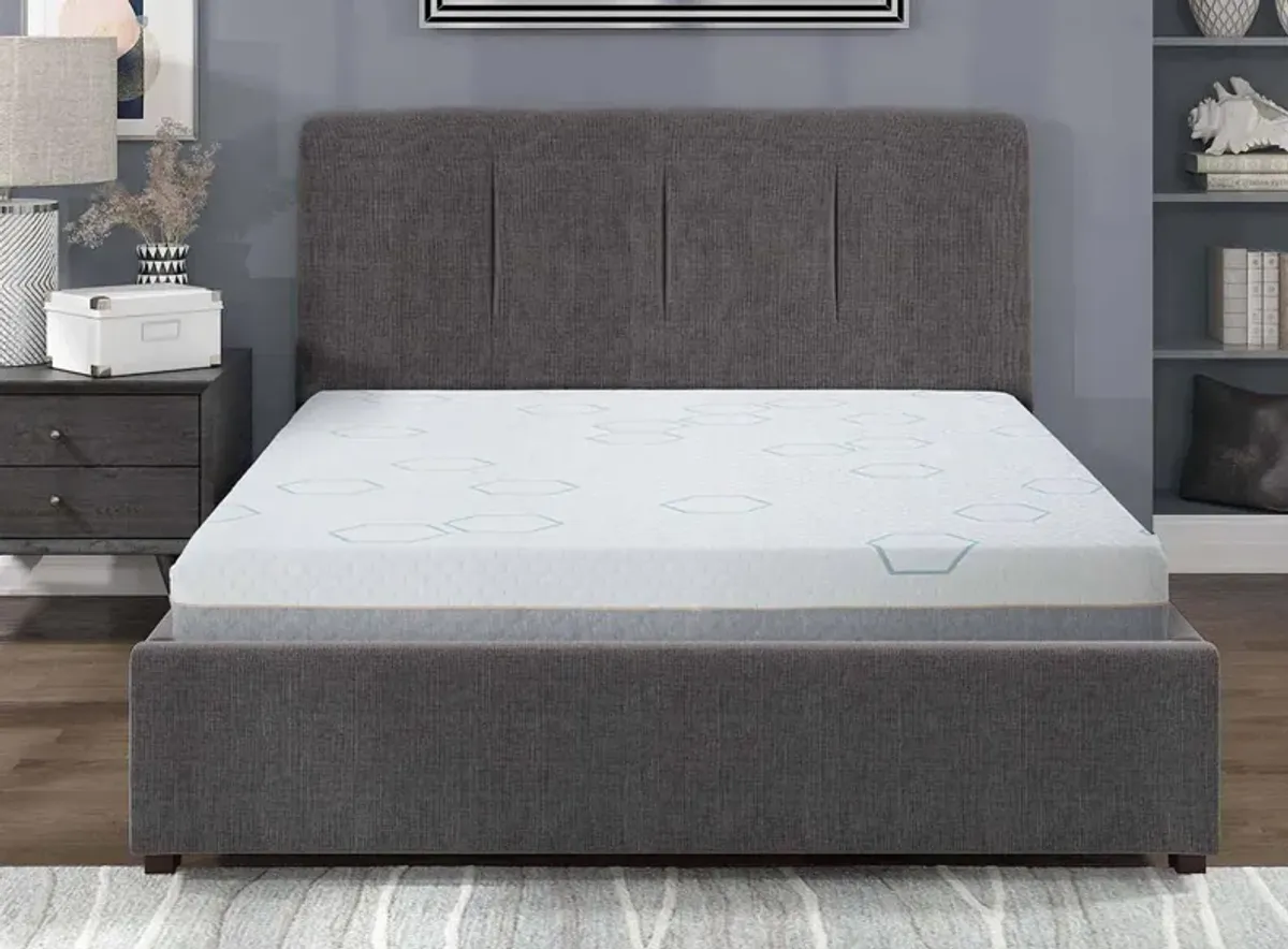 Neleh 8'' Copper-Infused Memory Foam Mattress in White & Gray by Bellanest