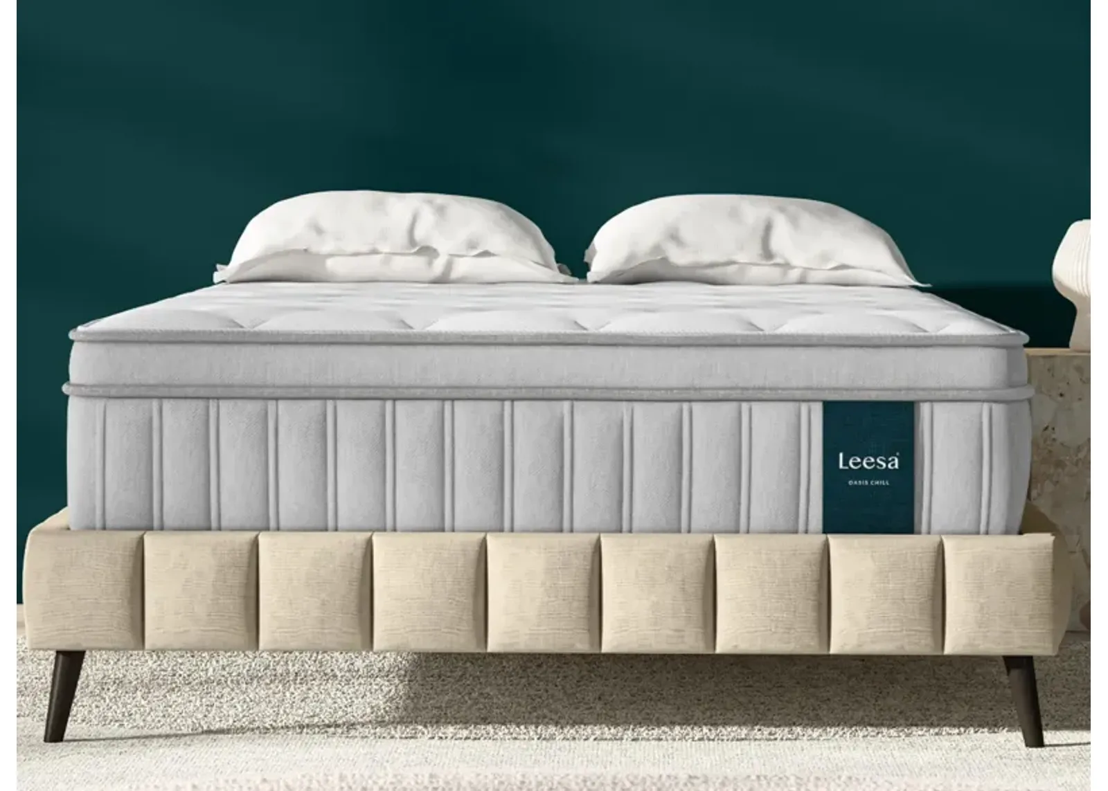 Leesa Oasis Chill Cushion Firm Hybrid Mattress in Gray by Helix Sleep