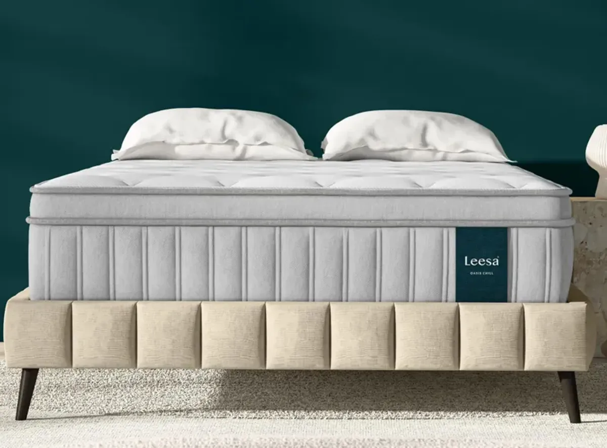 Leesa Oasis Chill Cushion Firm Hybrid Mattress in Gray by Helix Sleep