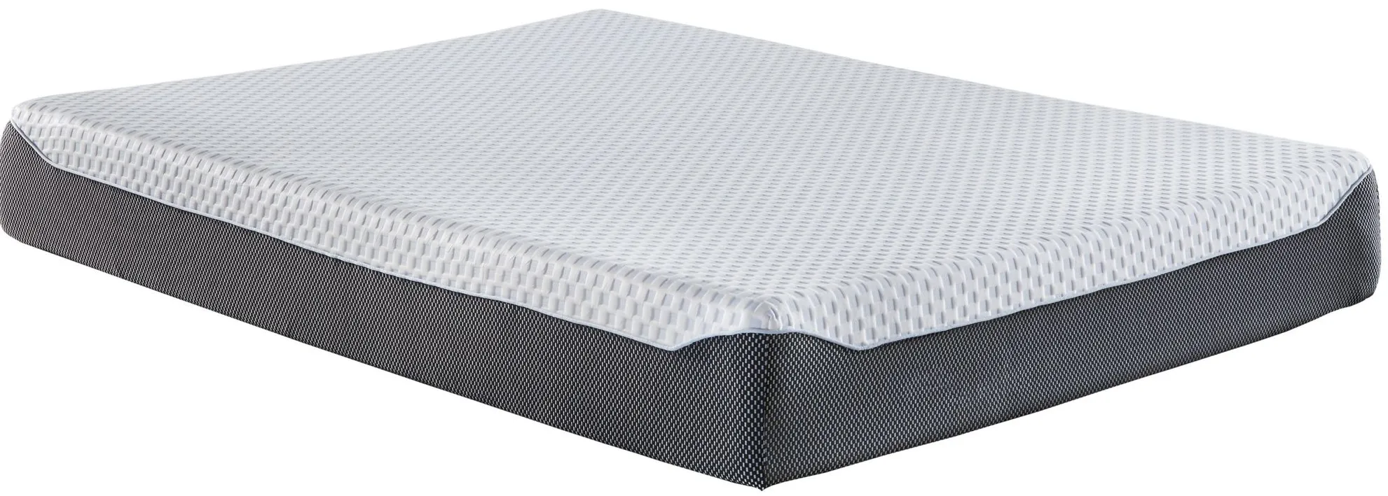 Ashley Sleep Gruve 10 Inch Firm Memory Foam Mattress in White/Blue by Ashley Express