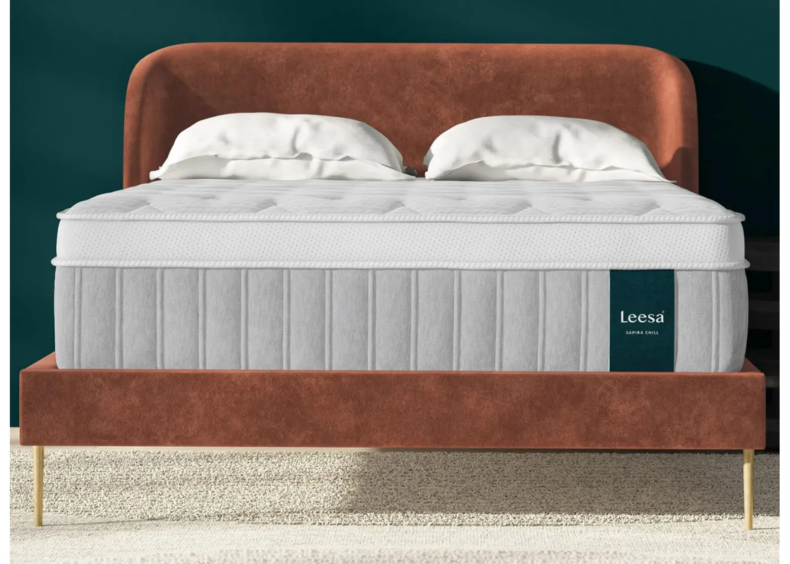 Leesa Sapira Chill Plush Hybrid Mattress in Gray by Helix Sleep