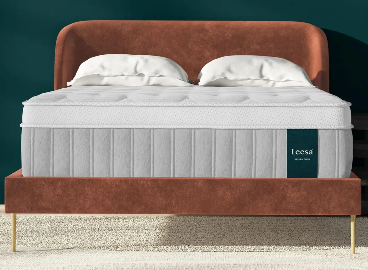 Leesa Sapira Chill Plush Hybrid Mattress in Gray by Helix Sleep