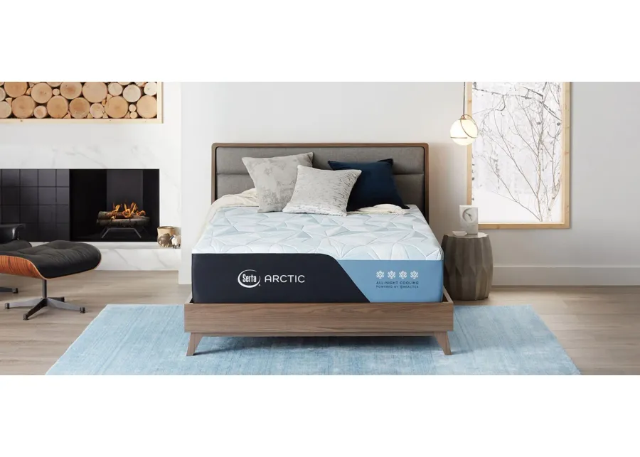 Serta Arctic 13.5" Plush Memory Foam Mattress in Blue Arctic