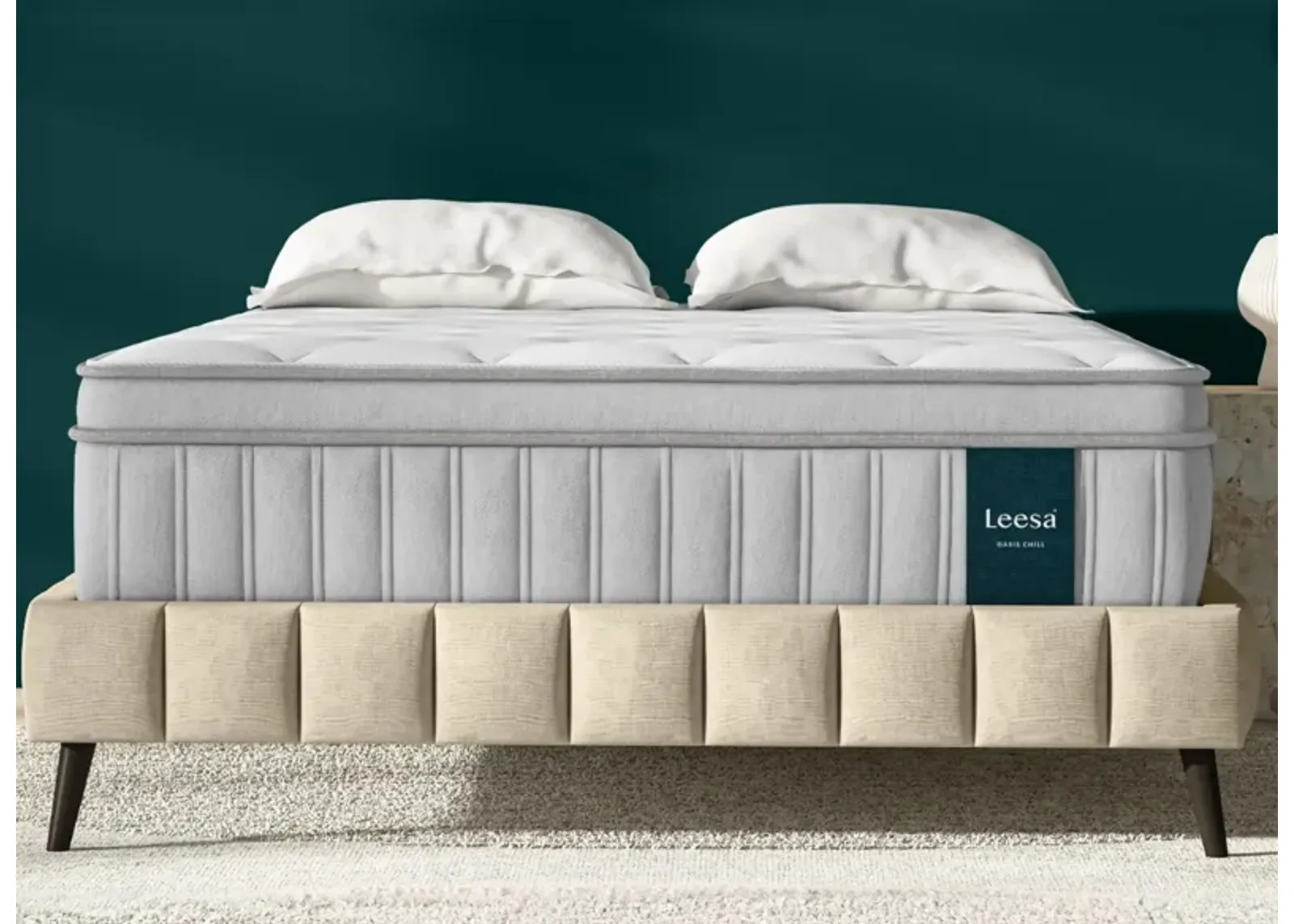 Leesa Oasis Chill Cushion Firm Hybrid Mattress in Gray by Helix Sleep