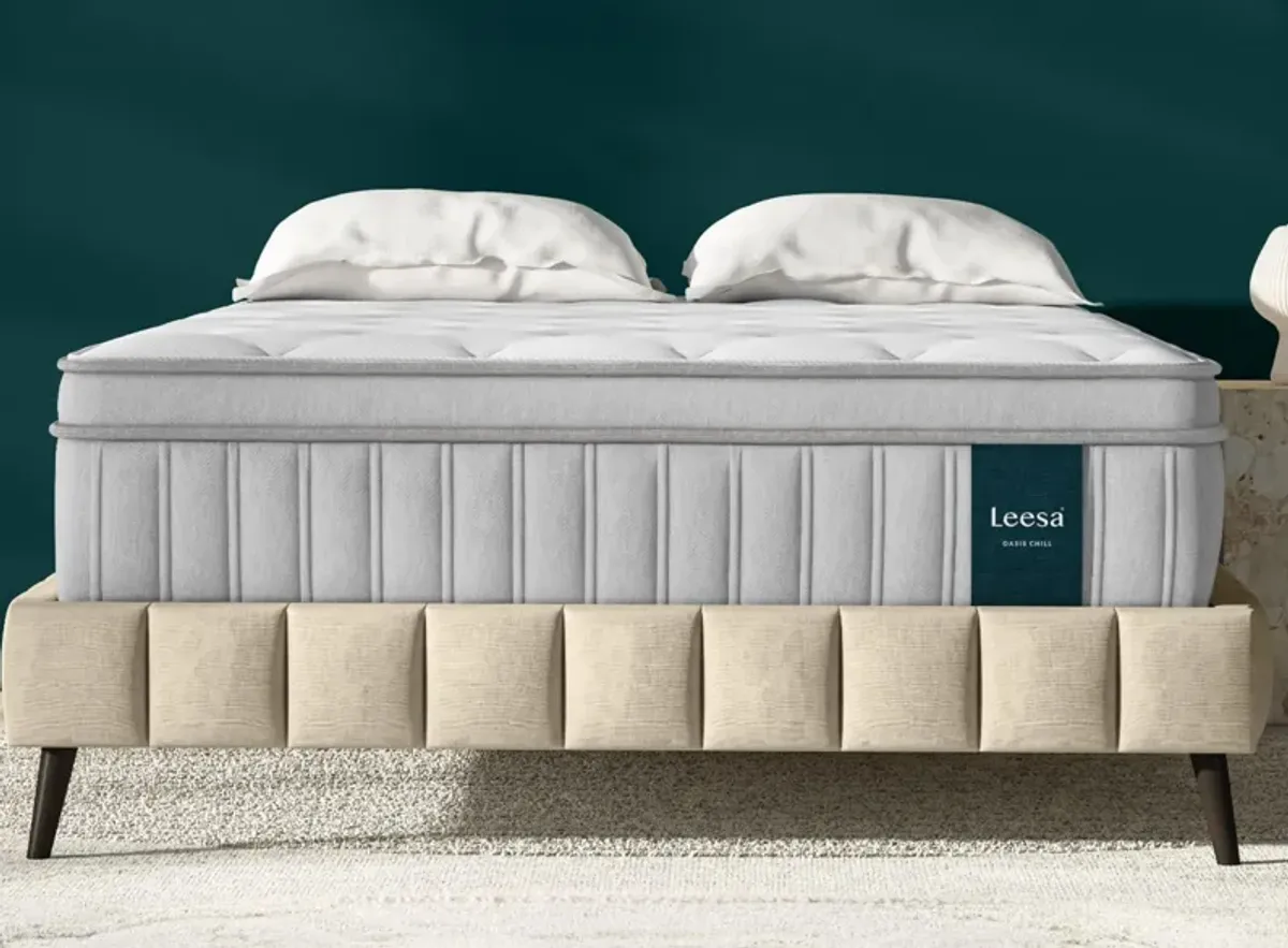 Leesa Oasis Chill Plush Hybrid Mattress in Gray by Helix Sleep