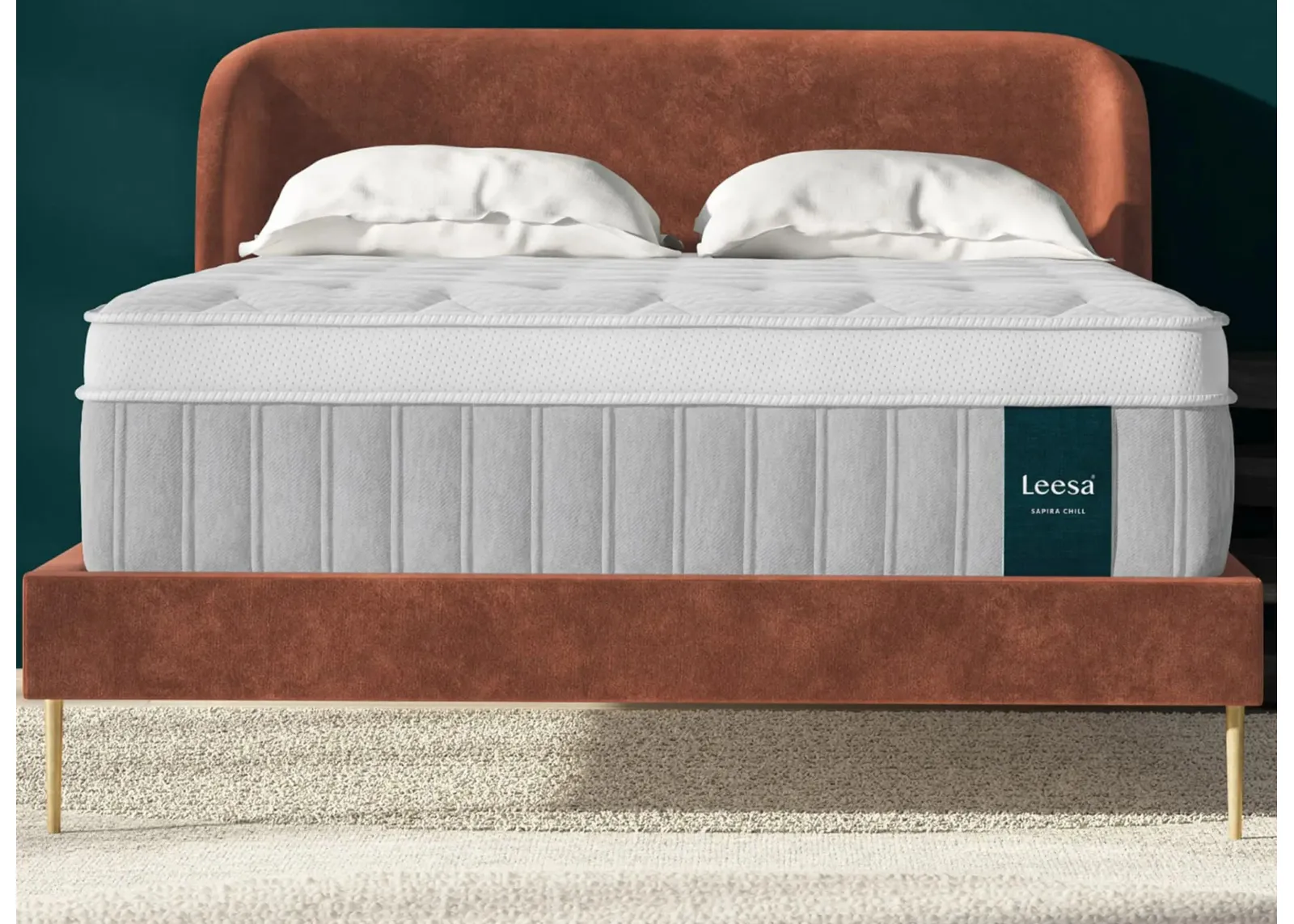 Leesa Sapira Chill Plush Hybrid Mattress in Gray by Helix Sleep