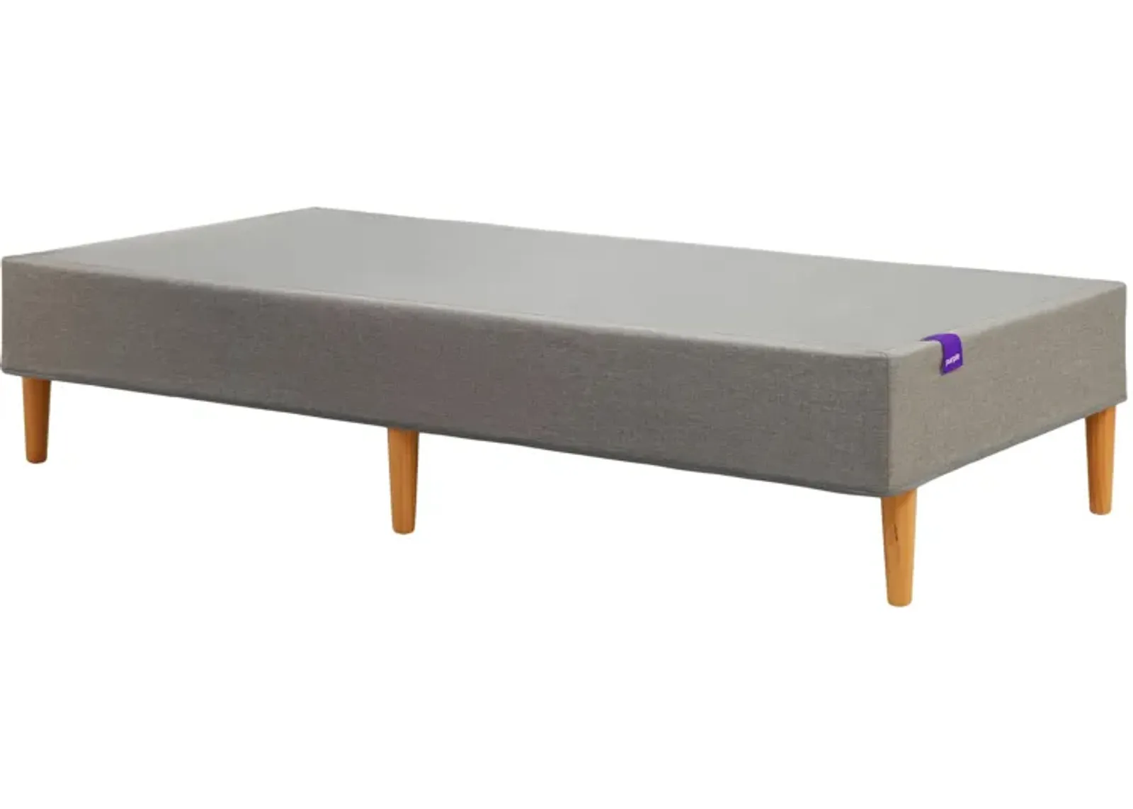 The Purple Foundation in Stone Grey + Natural Finish Wood Legs by Purple Innovation