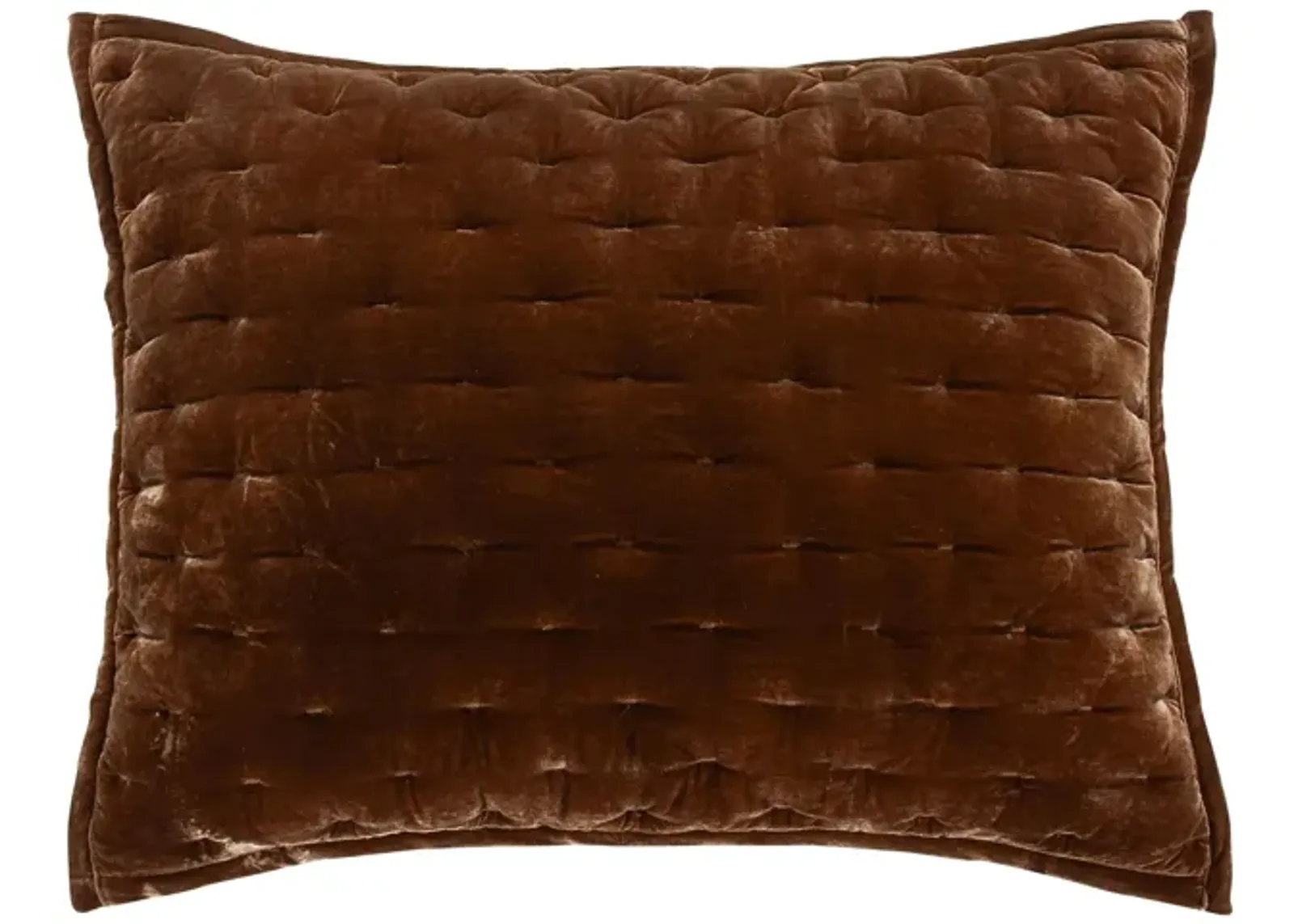 Youngmee Quilted Pillow Sham in Copper Brown by HiEnd Accents