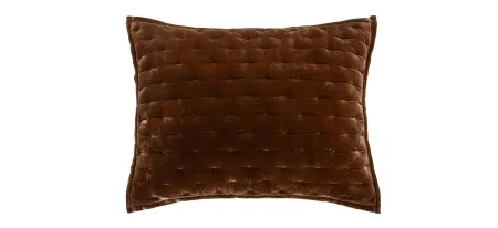 Youngmee Quilted Pillow Sham in Copper Brown by HiEnd Accents