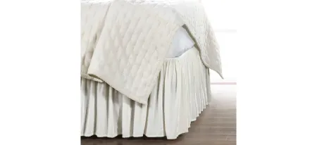 Youngmee Bed Skirt in Stone by HiEnd Accents