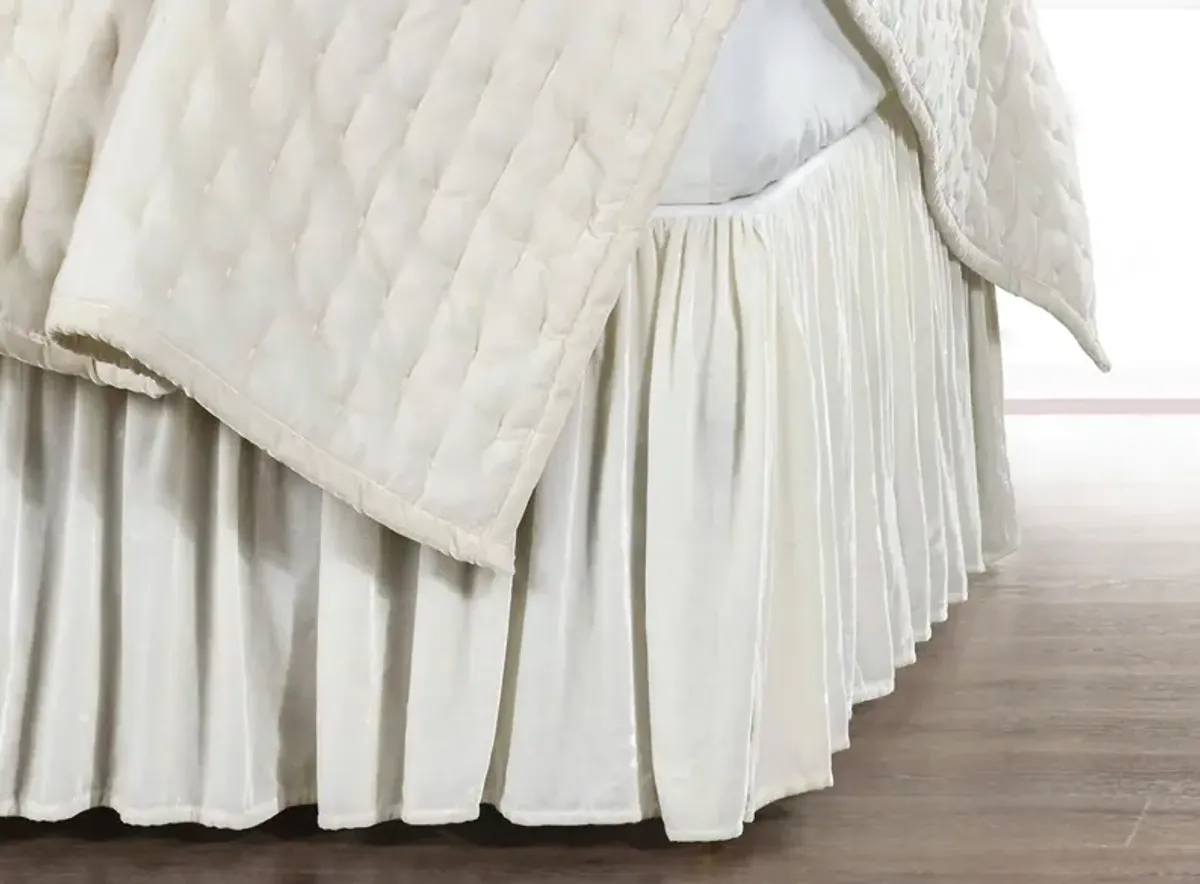 Youngmee Bed Skirt in Stone by HiEnd Accents