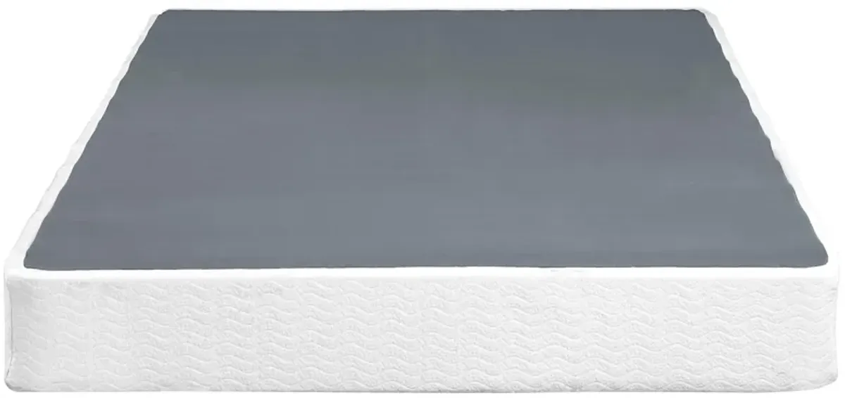 Noura Mattress Foundation W/ White Cover in Gray by Bellanest