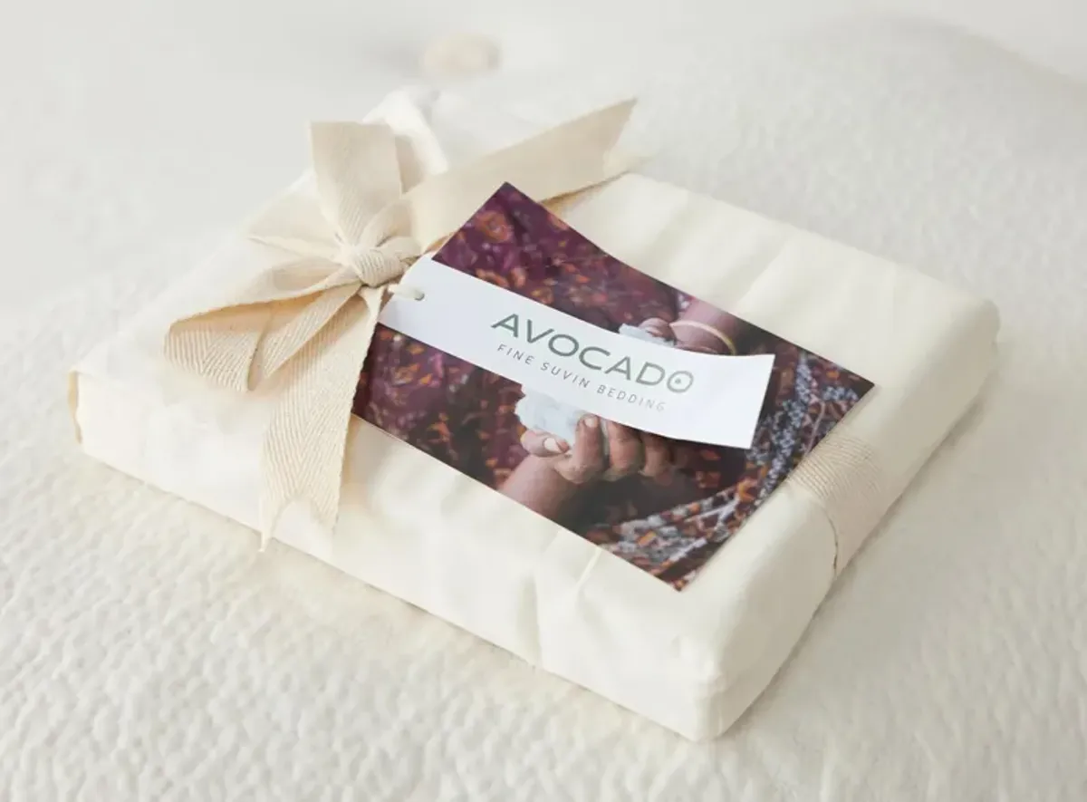 Avocado Organic Indian Cotton Pillow Case Set in Natural by Avocado Mattress