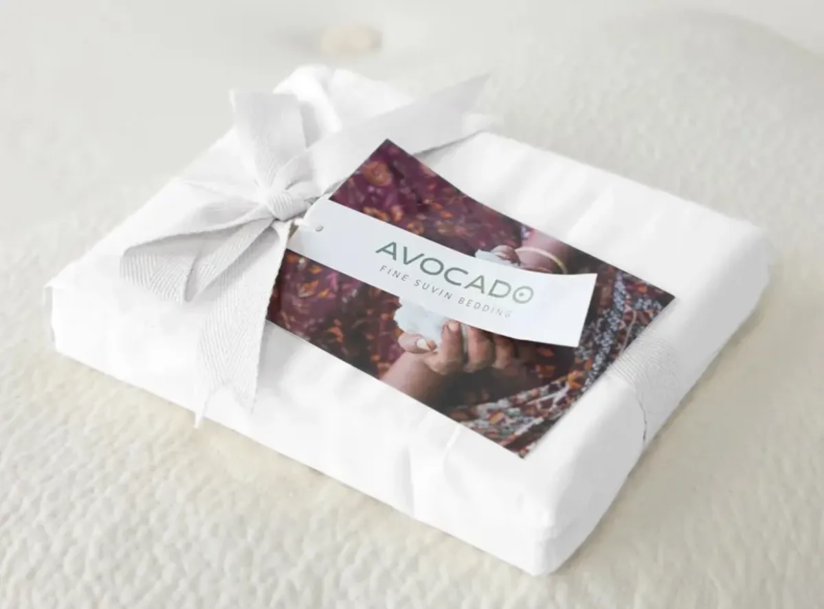 Avocado Organic Indian Cotton Pillow Case Set in White by Avocado Mattress