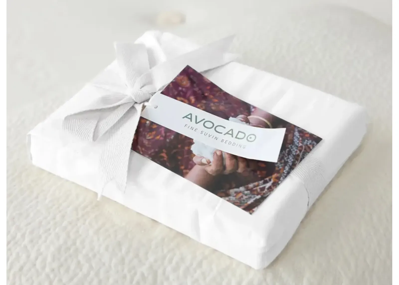 Avocado Organic Indian Cotton Pillow Case Set in White by Avocado Mattress