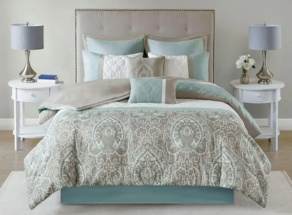 Shawnee 8-pc. Comforter Set in Seafoam by E&E Co Ltd