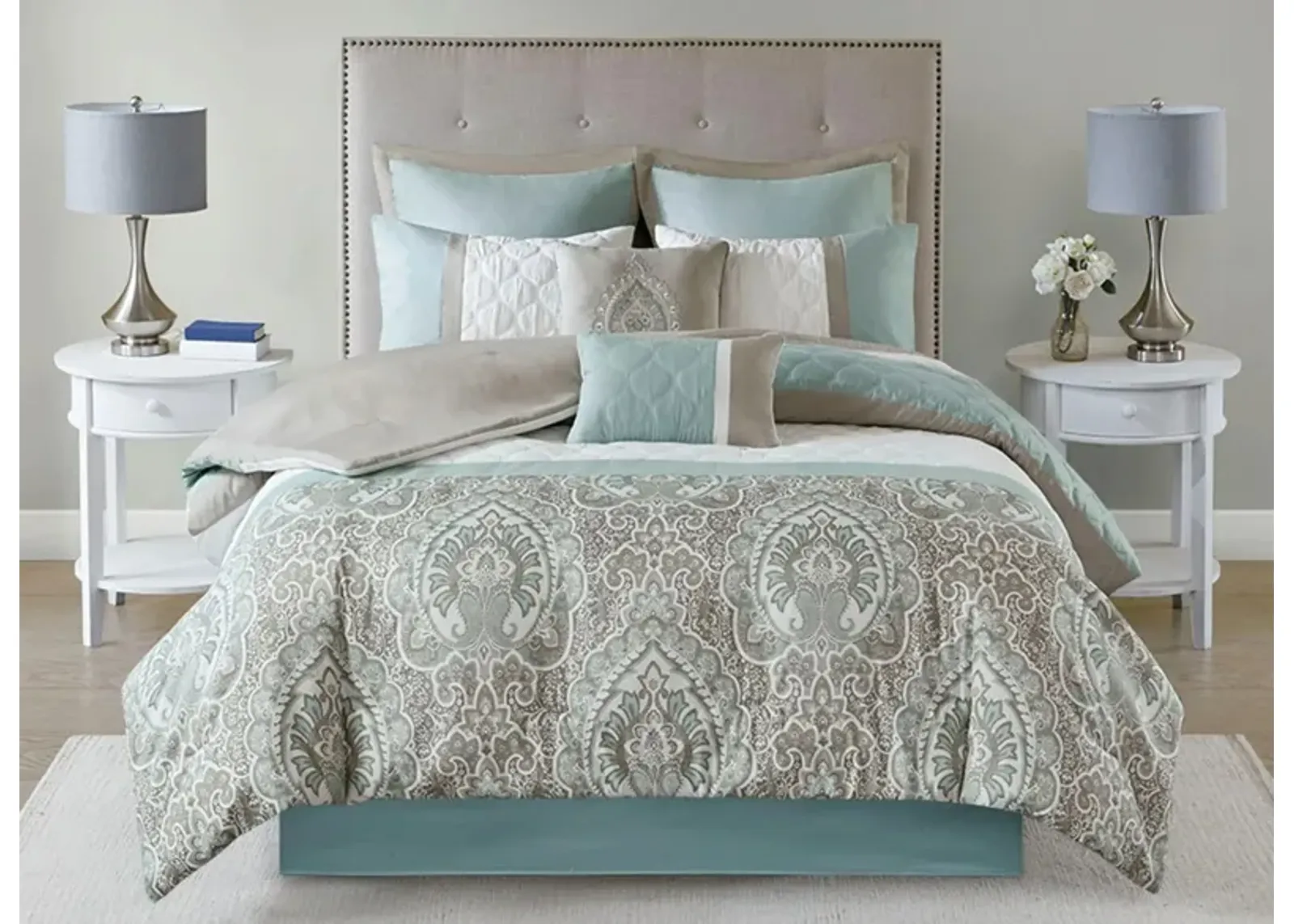 Shawnee 8-pc. Comforter Set in Seafoam by E&E Co Ltd