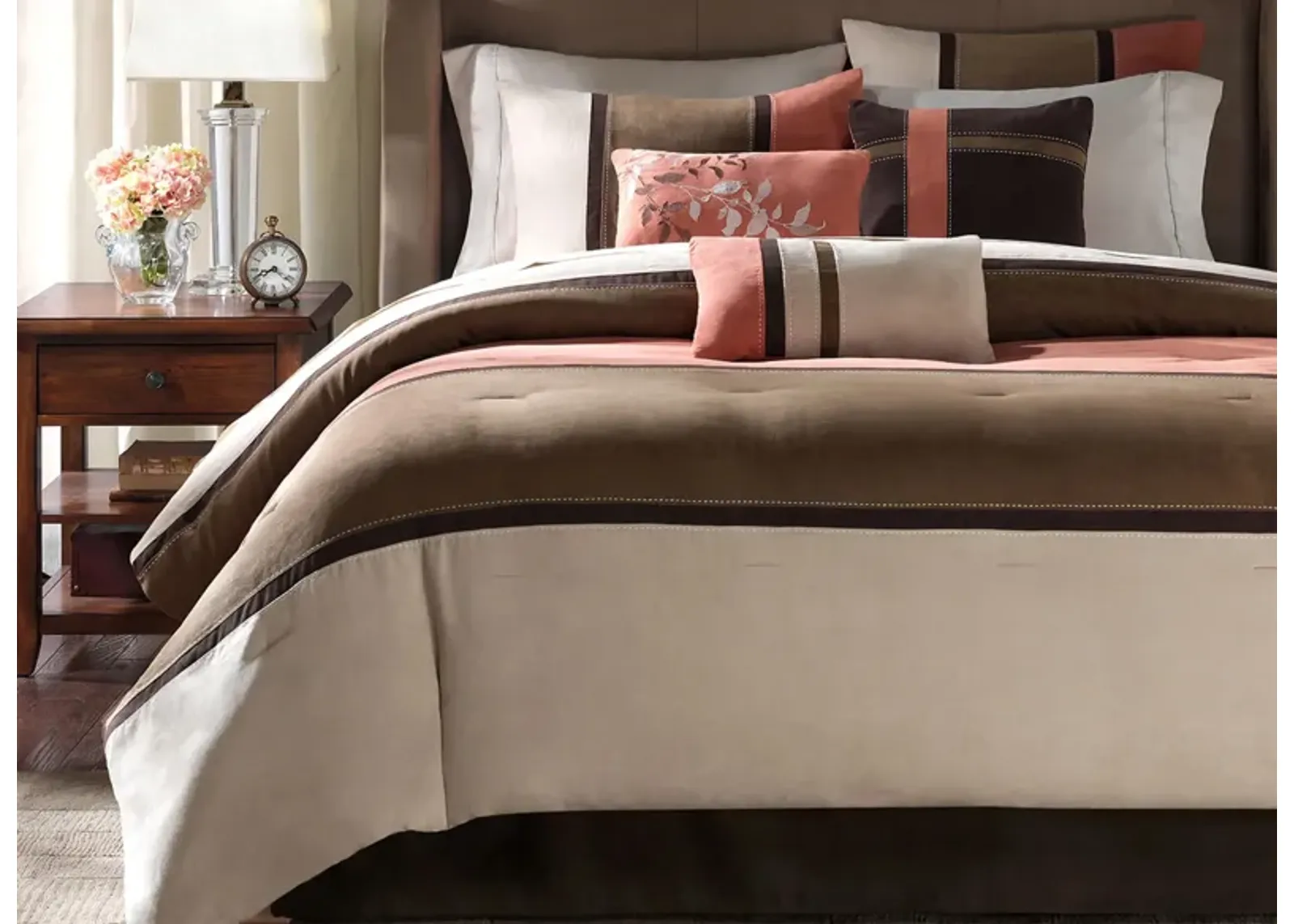 Palisades 7-pc. Comforter Set in Coral by E&E Co Ltd