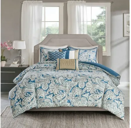 Gabby 7-pc. Comforter Set in Blue by E&E Co Ltd
