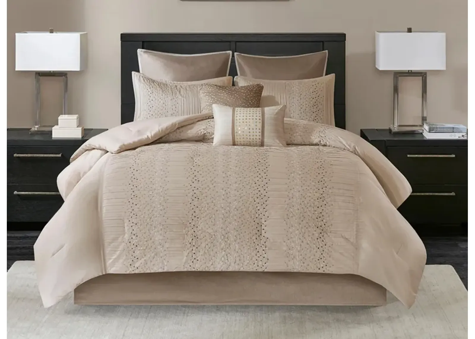 Camelia 8-pc. Comforter Set in Natural by E&E Co Ltd