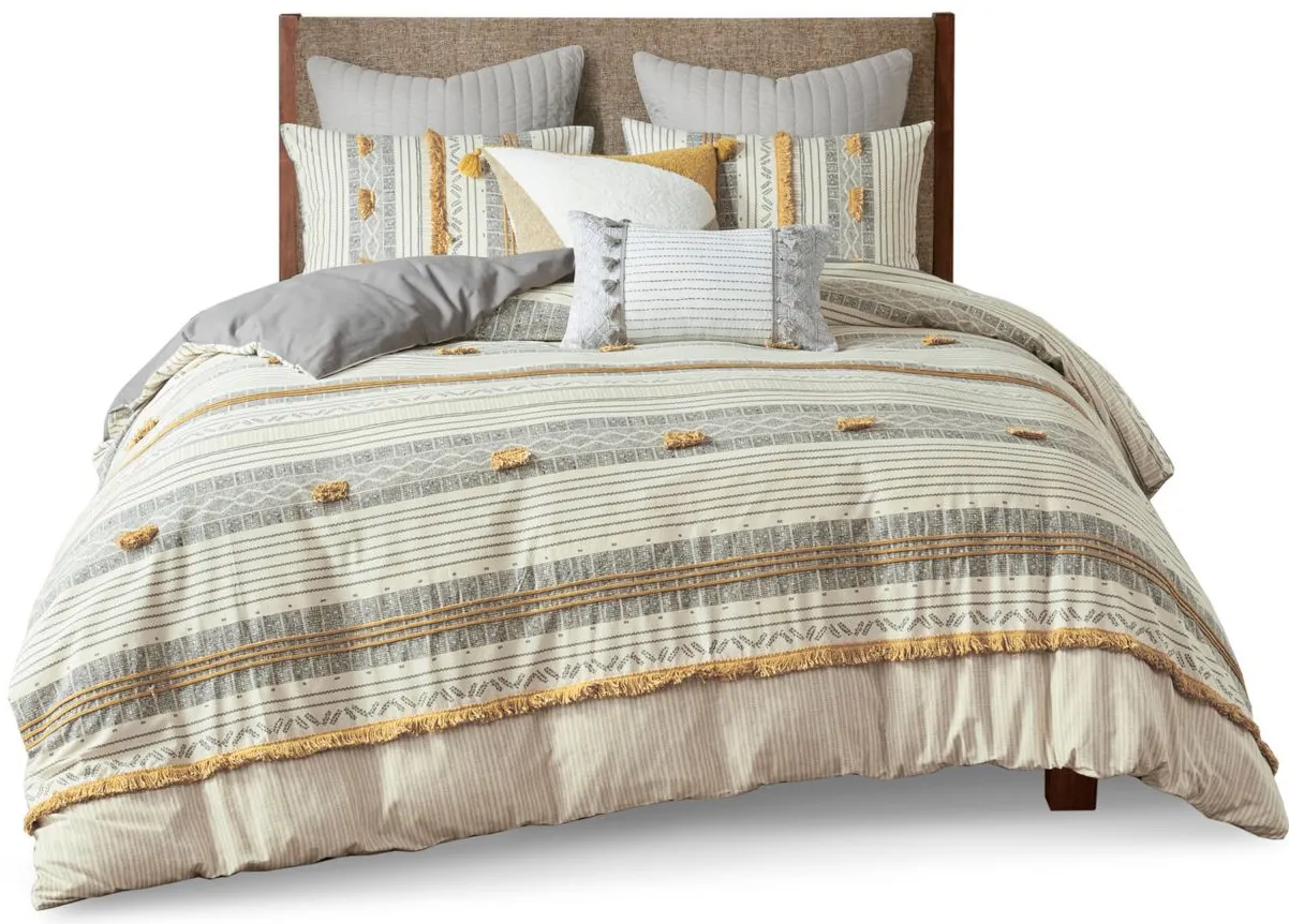 Cody 3-pc. Comforter Set in Gray/Yellow by E&E Co Ltd