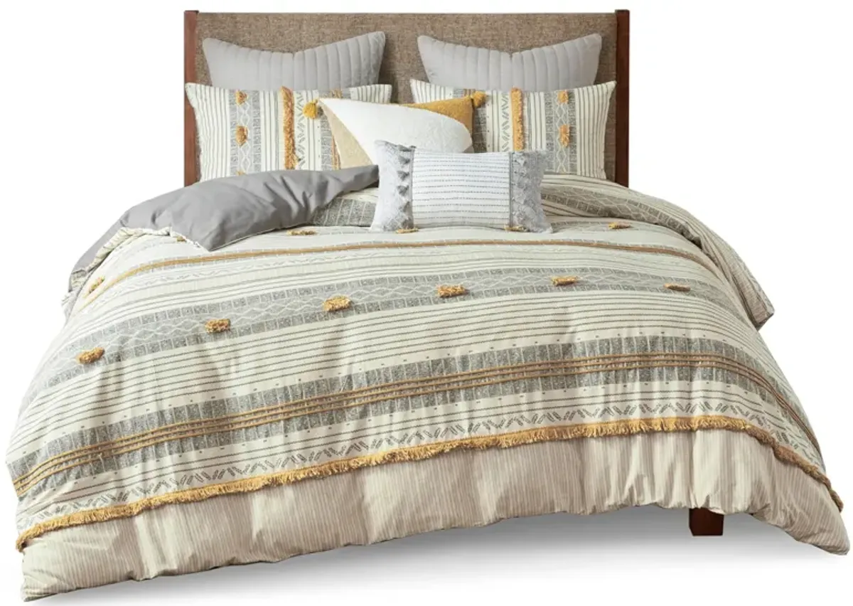 Cody 3-pc. Comforter Set in Gray/Yellow by E&E Co Ltd