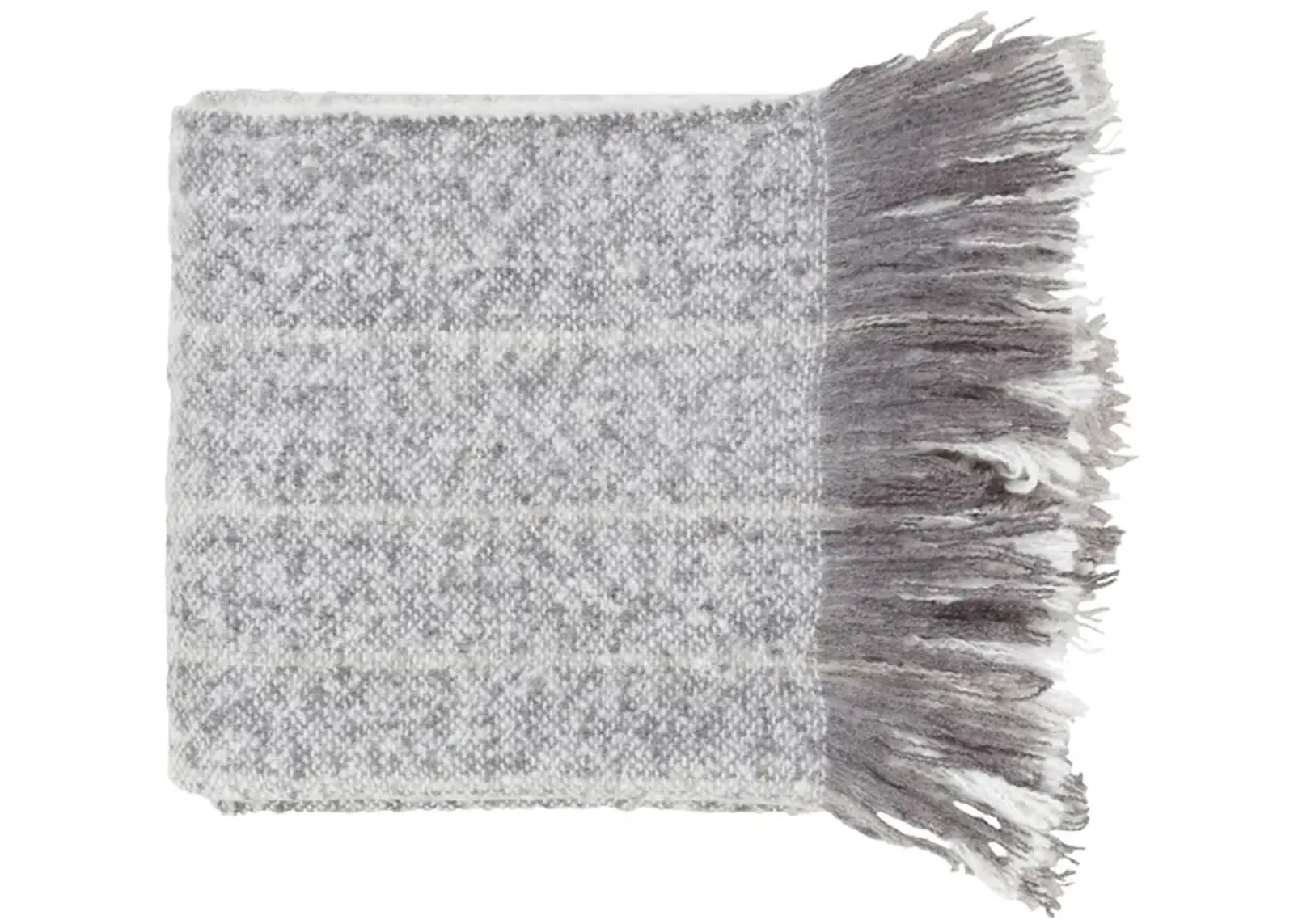 Arrah Throw in Medium Gray, White, Charcoal by Surya