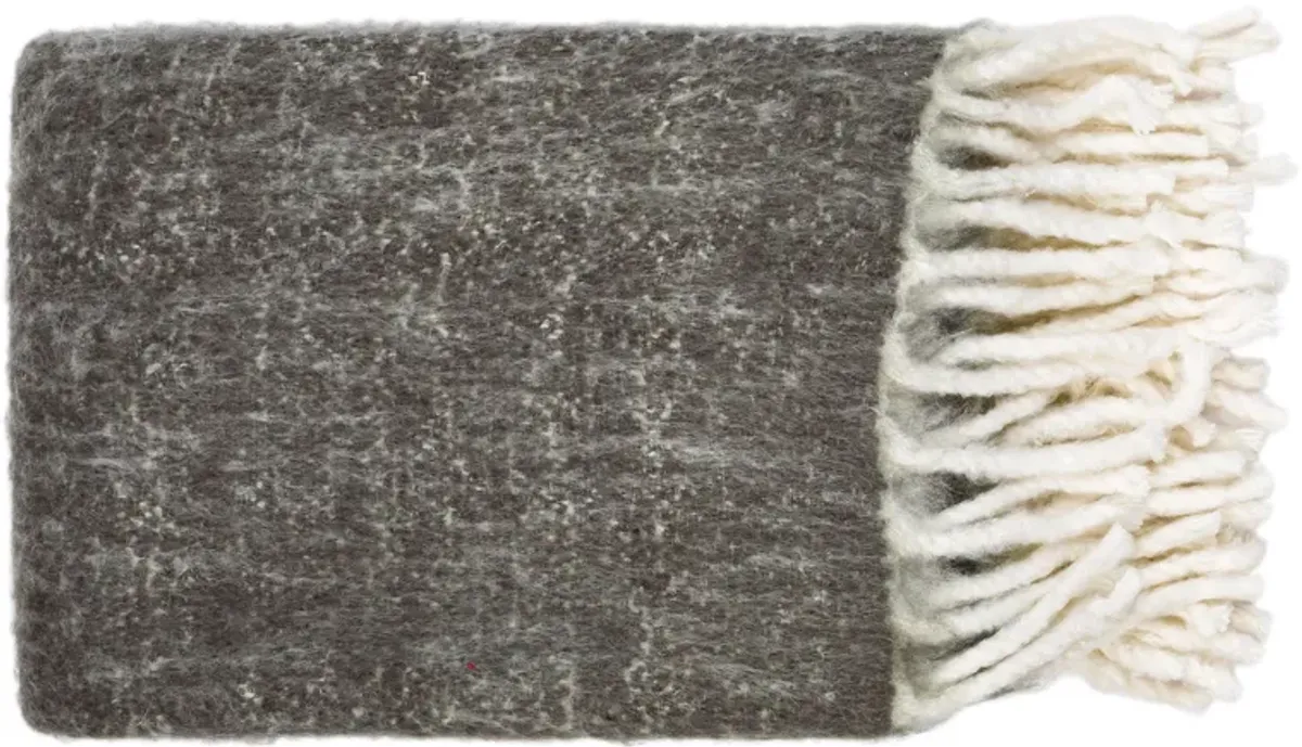 Kilkenny Throw in Charcoal, Cream by Surya