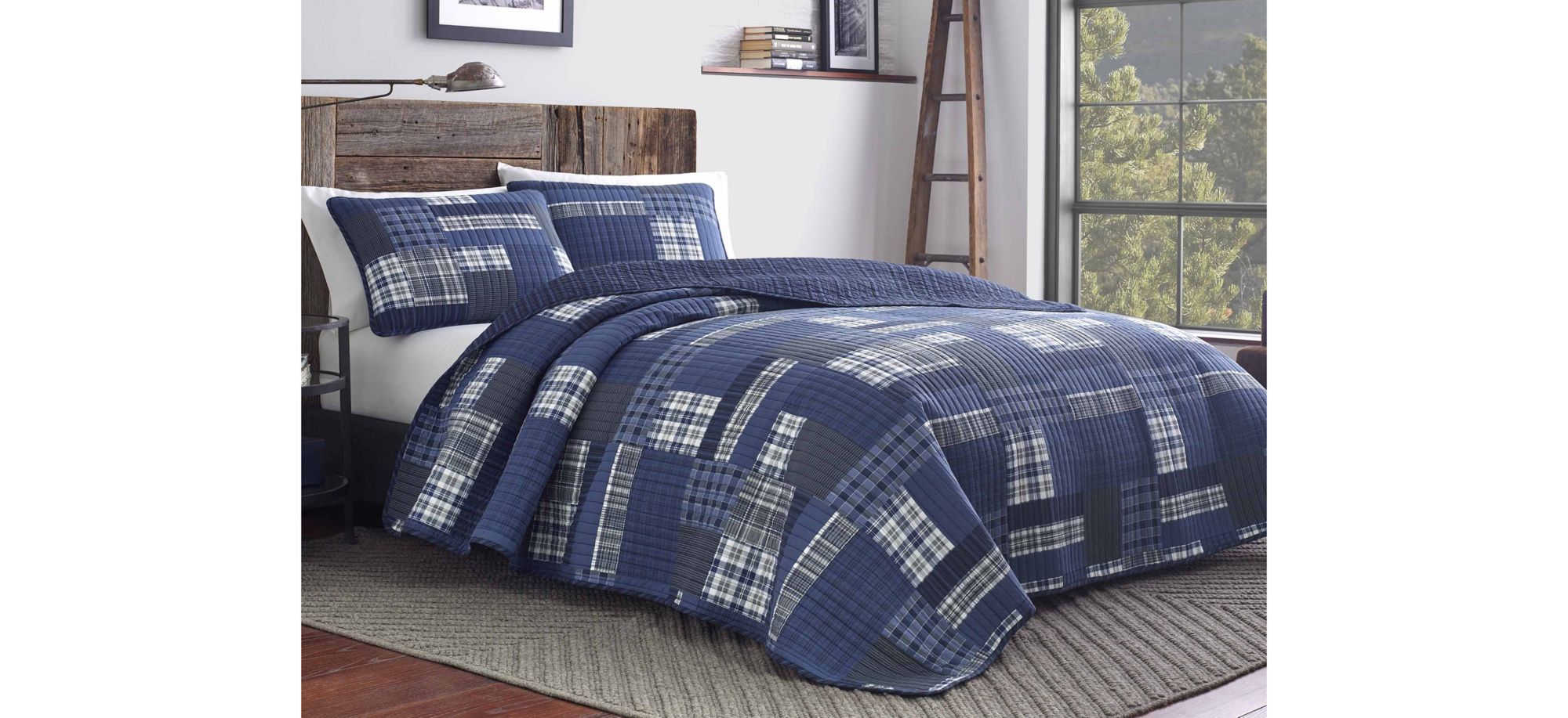 Eastmont 2-pc.Quilt Set in NAVY by Revman International