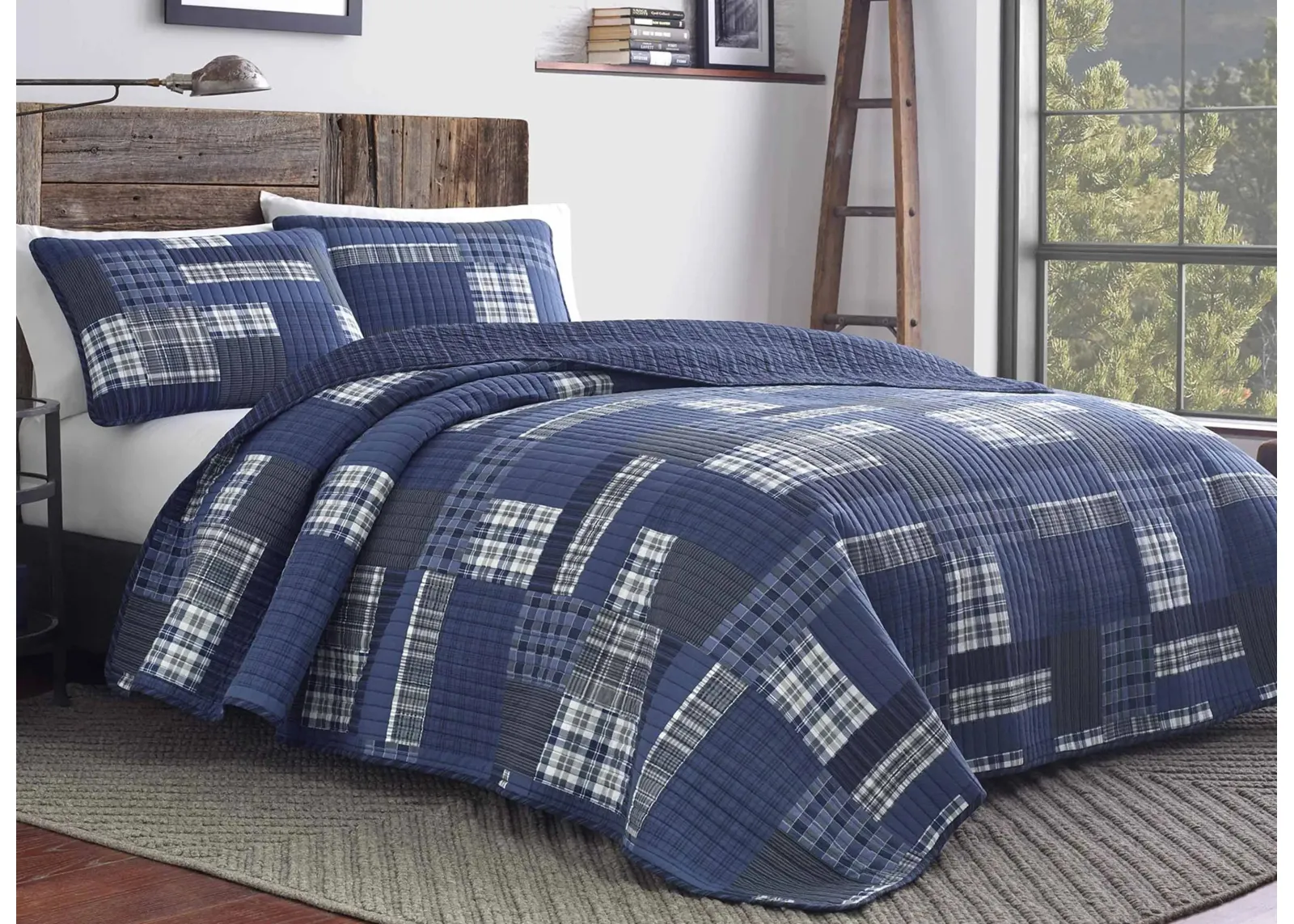 Eastmont 2-pc.Quilt Set in NAVY by Revman International