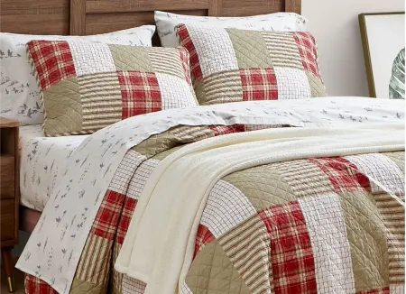Camano Island Plaid 2-pc. Quilt Set in RED by Revman International