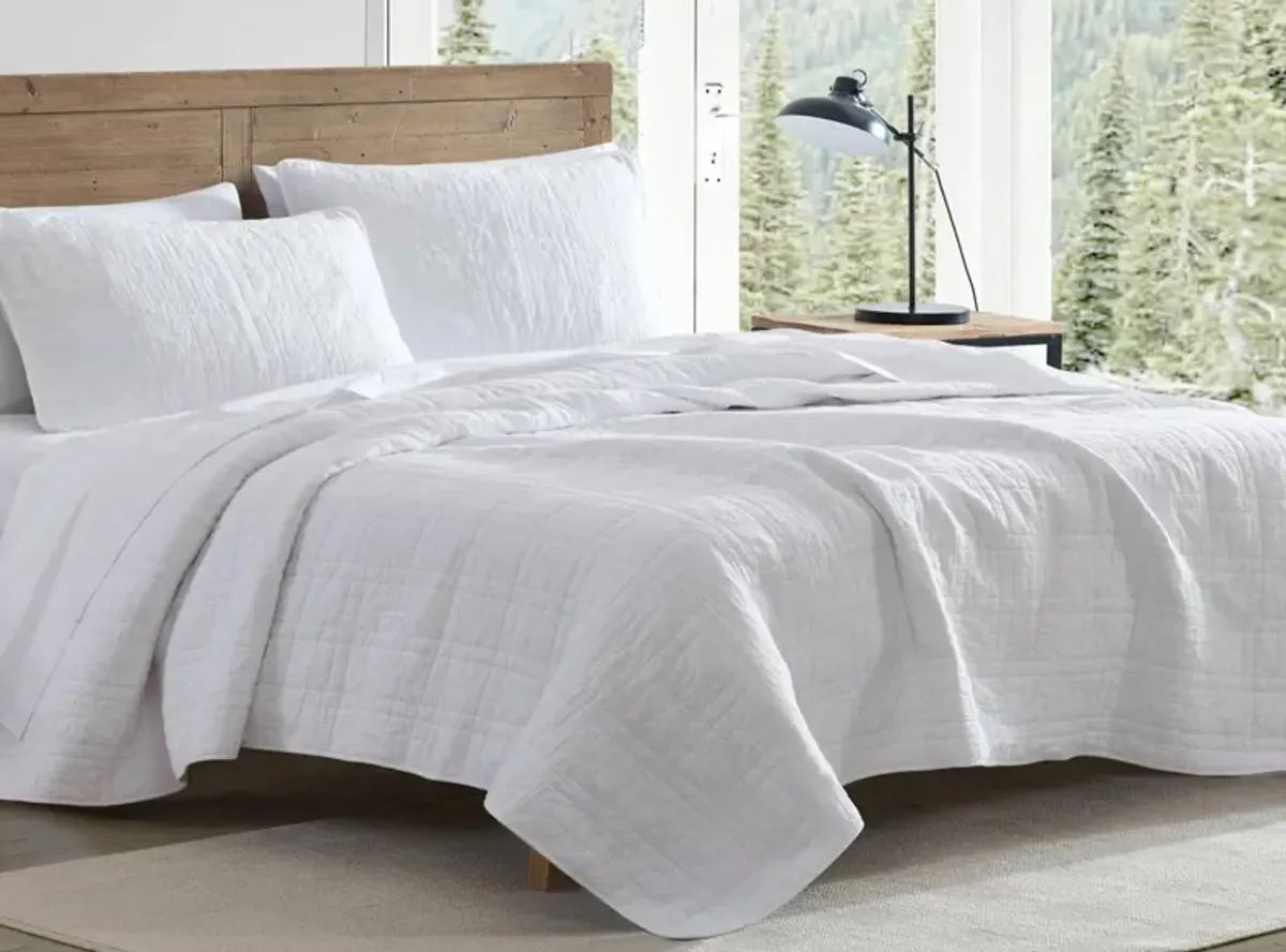 Jasper Trail Solid 3-pc. Quilt Set in WHITE by Revman International