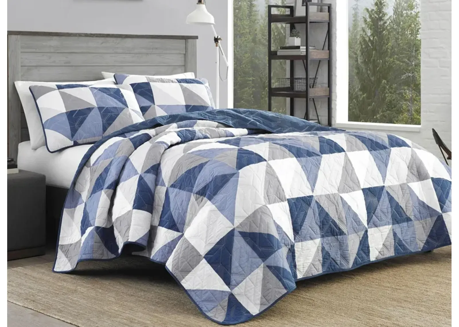 North Cove 2-pc. Quilt Set in NAVY by Revman International