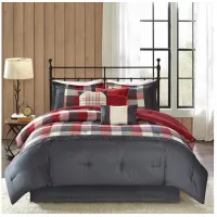 Ridge 7-pc. Comforter Set in Red by E&E Co Ltd