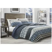 Blue Creek Plaid 2-pc. Quilt Set in BAY BLUE by Revman International