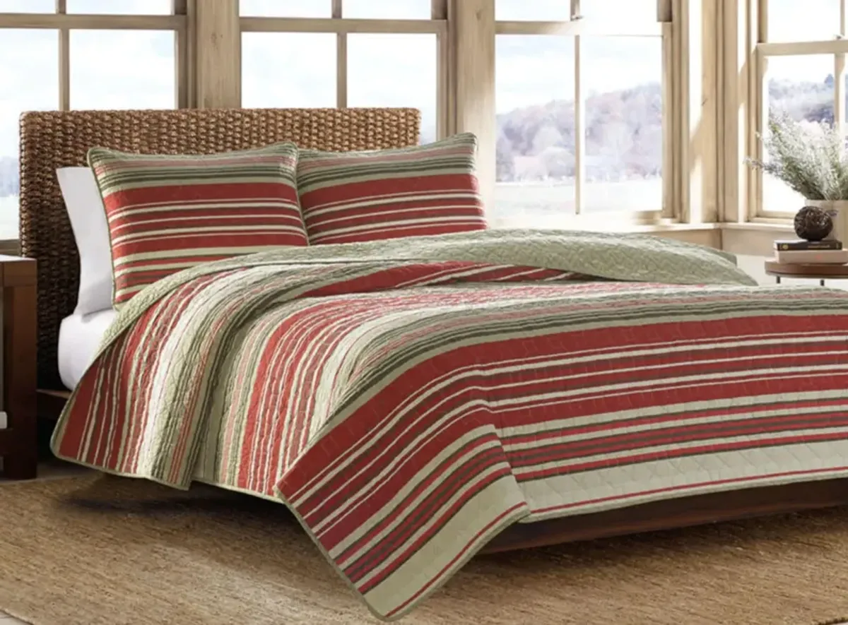 Yakima Valley Stripe 2-pc. Quilt Set in MULTI RED by Revman International