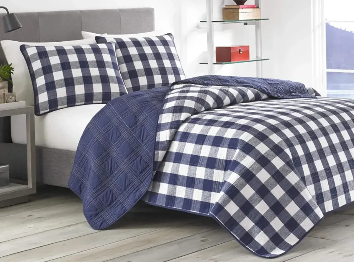 Lakehouse Plaid 2-pc. Quilt Set in BLUE by Revman International