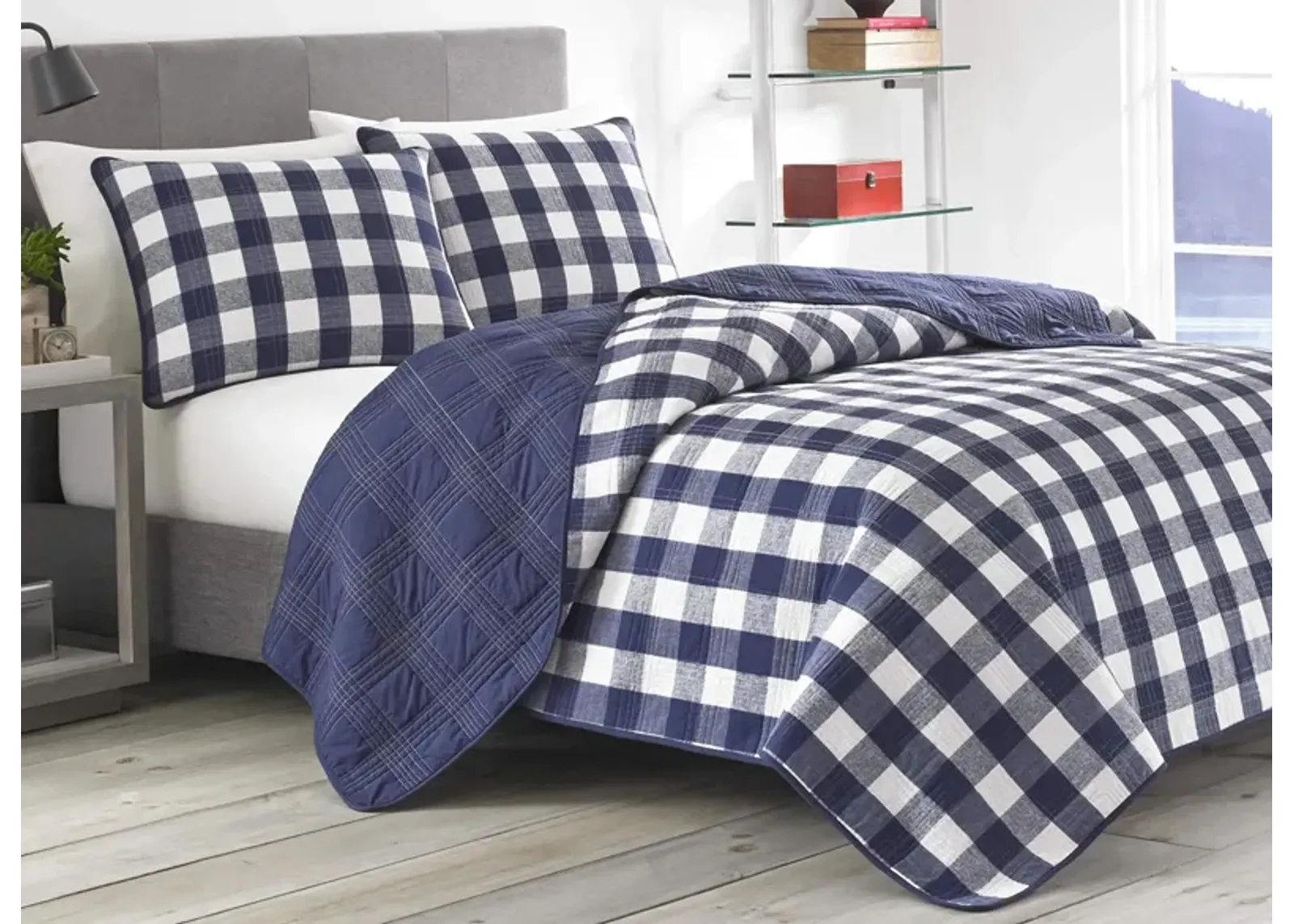 Lakehouse Plaid 2-pc. Quilt Set in BLUE by Revman International