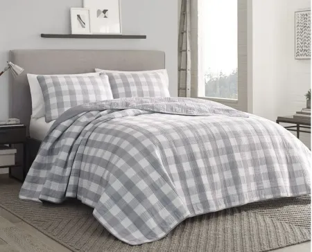 Lakehouse Plaid 2-pc. Quilt Set in GREY by Revman International
