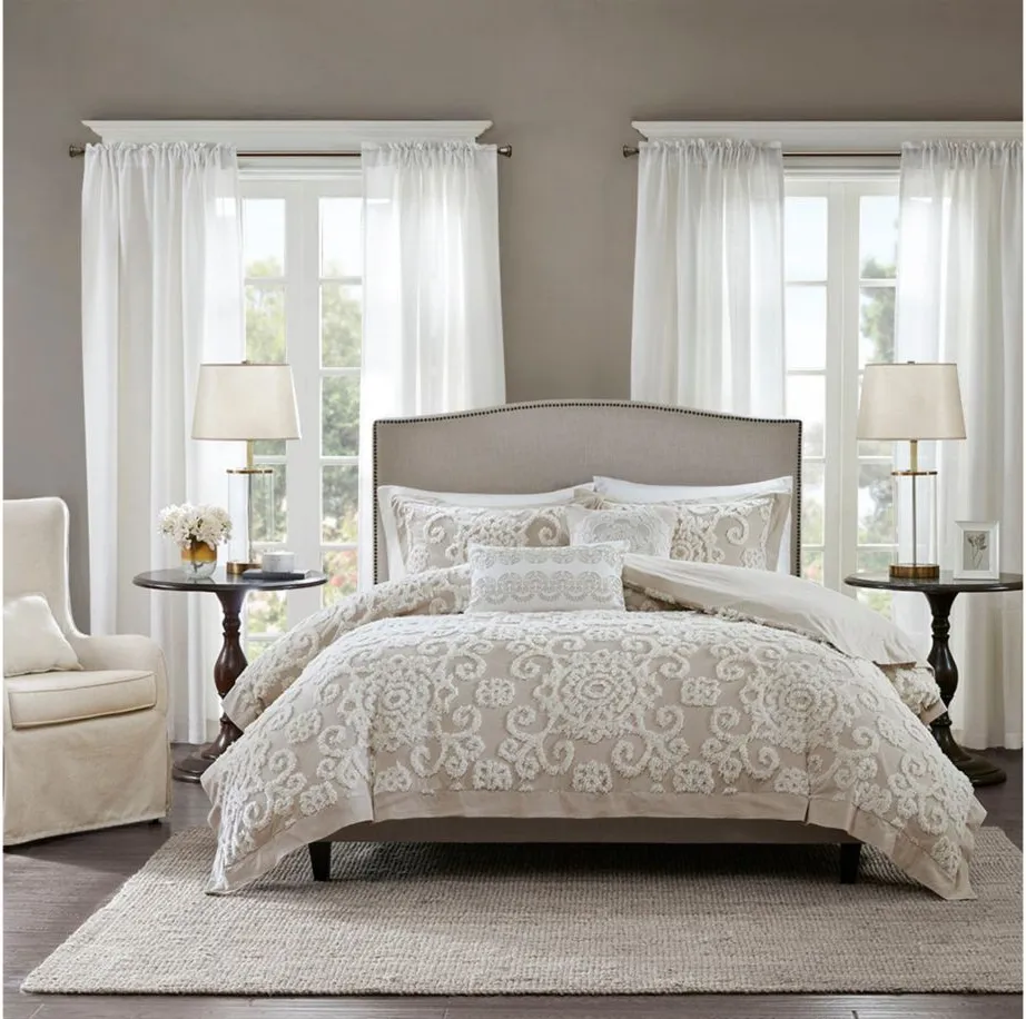 Suzanna Comforter Set in Taupe by E&E Co Ltd