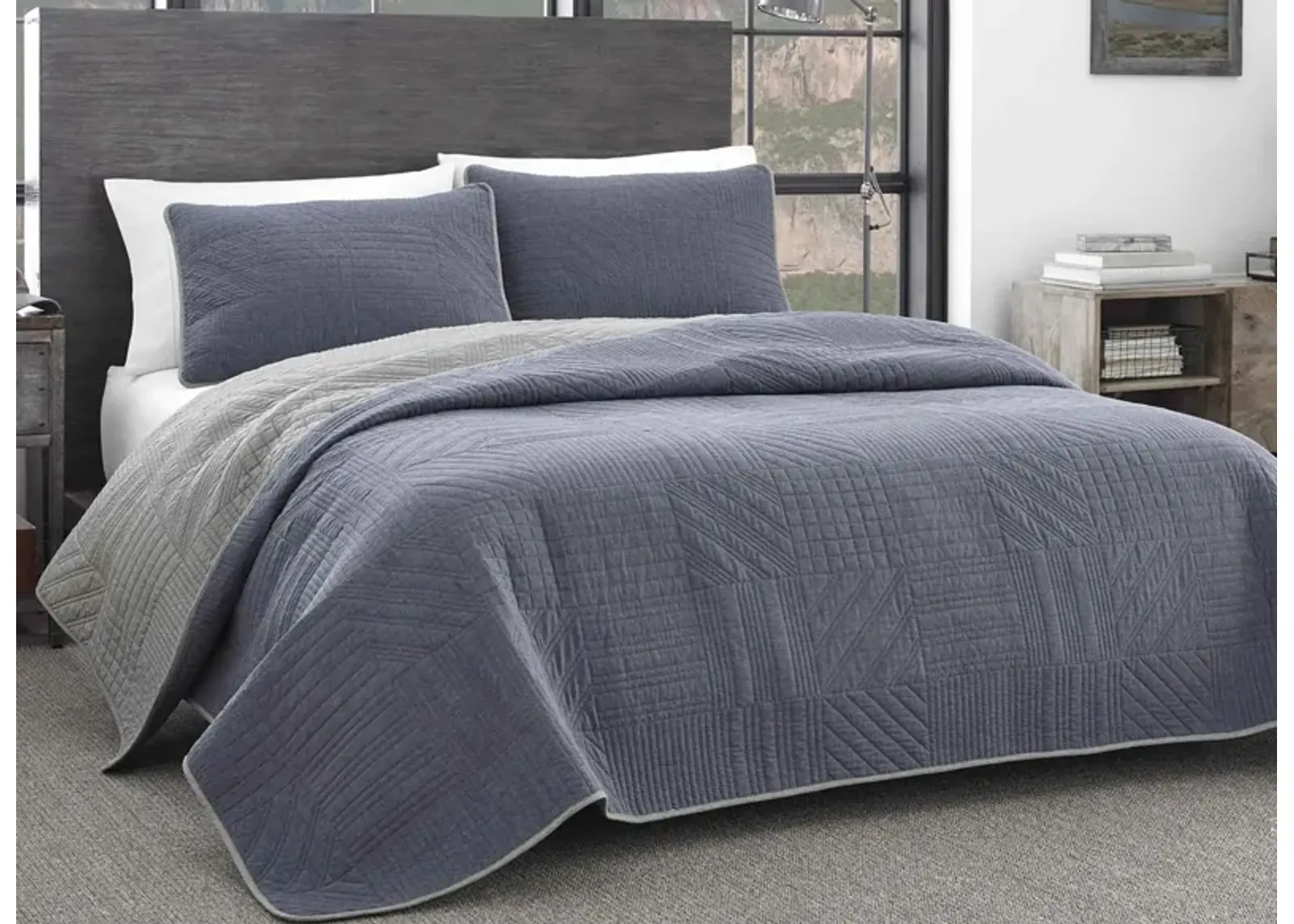 Hidden Lake 2-pc. Quilt Set in CHAMBRAY BLUE by Revman International