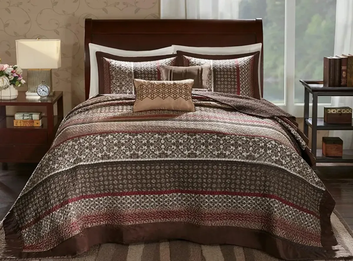 Princeton 5-pc. Bedspread Set in Red by E&E Co Ltd