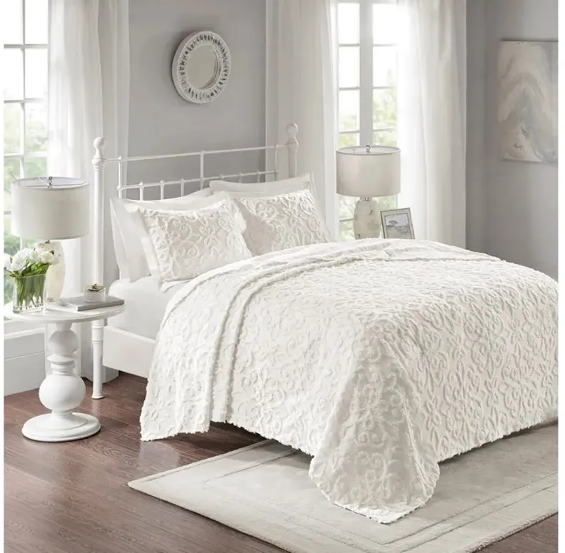 Sabrina 3-pc. Bedspread Set in White by E&E Co Ltd