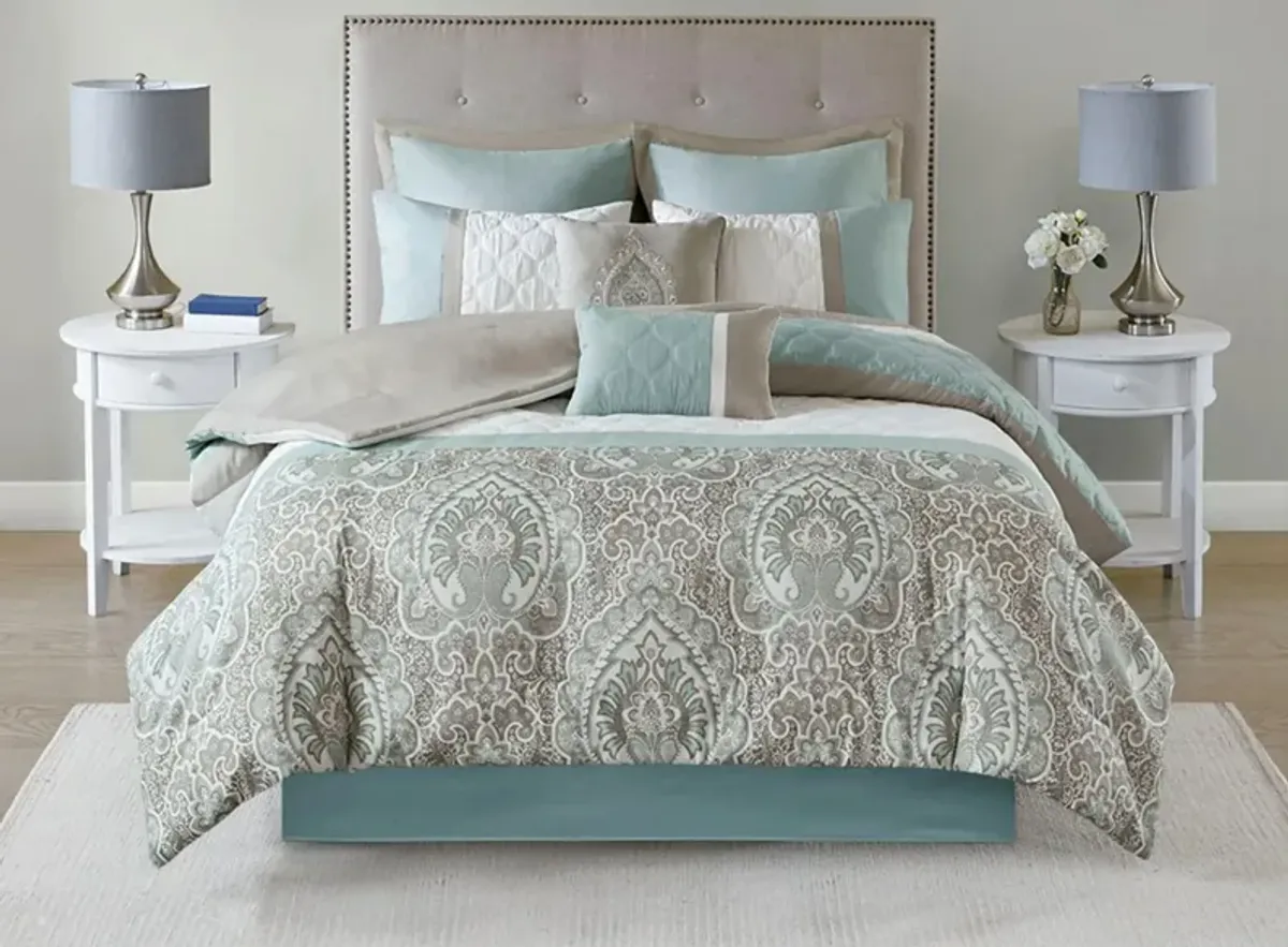 Shawnee 8-pc. Comforter Set in Seafoam by E&E Co Ltd