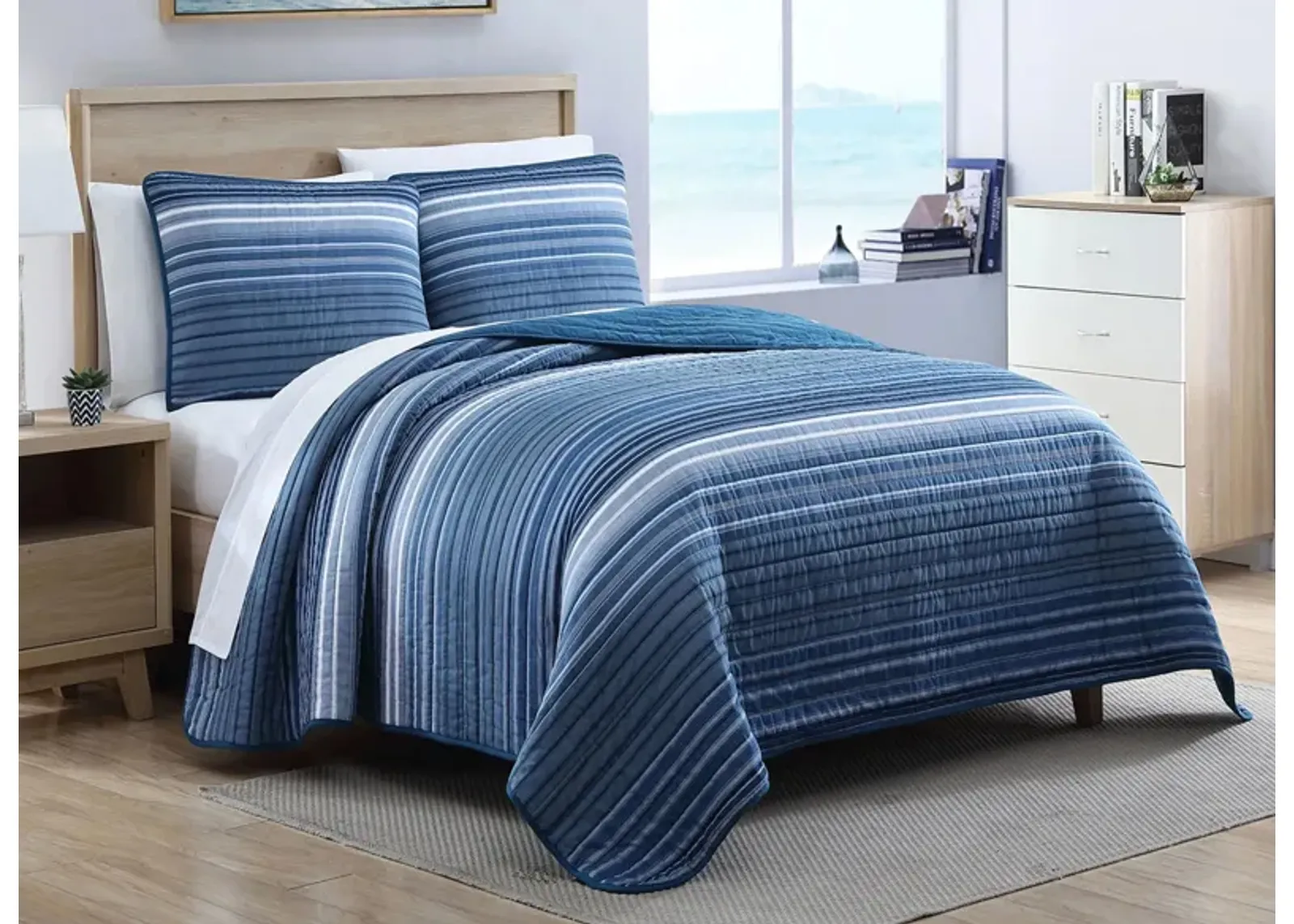 Nautica Coveside 2-pc. Quilt Set in Blue by Revman International