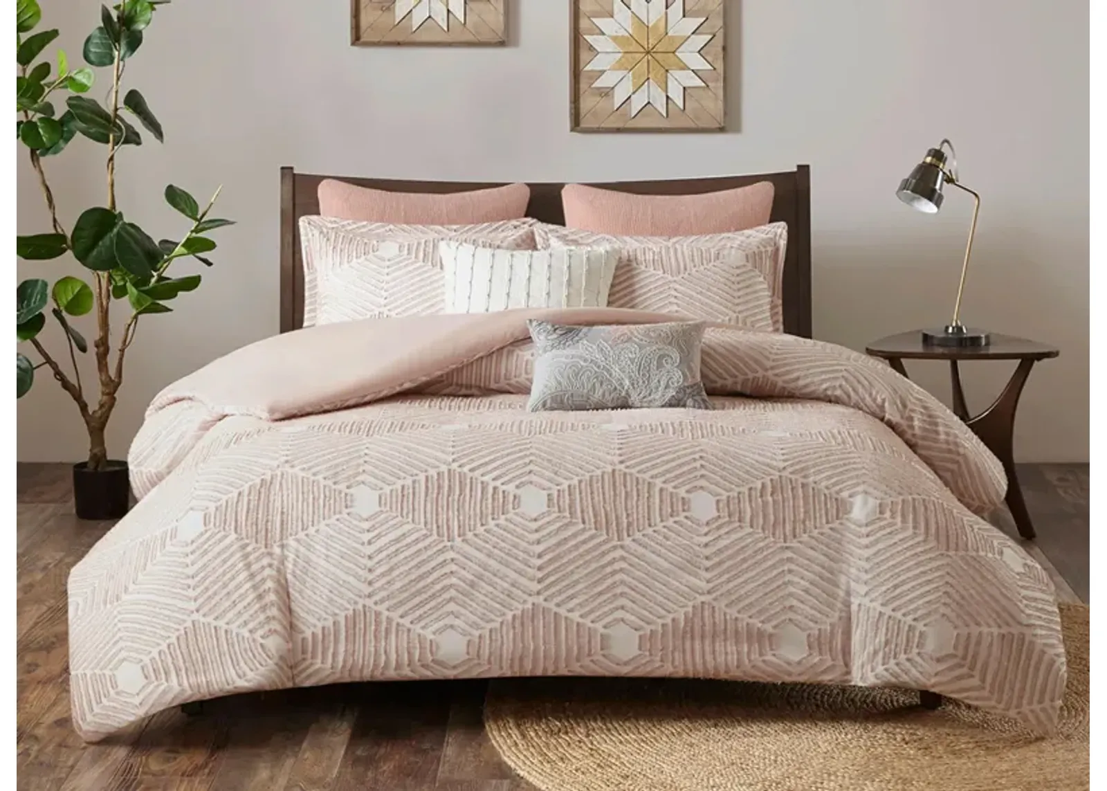 Ellipse 3-pc. Comforter Set in Blush by E&E Co Ltd