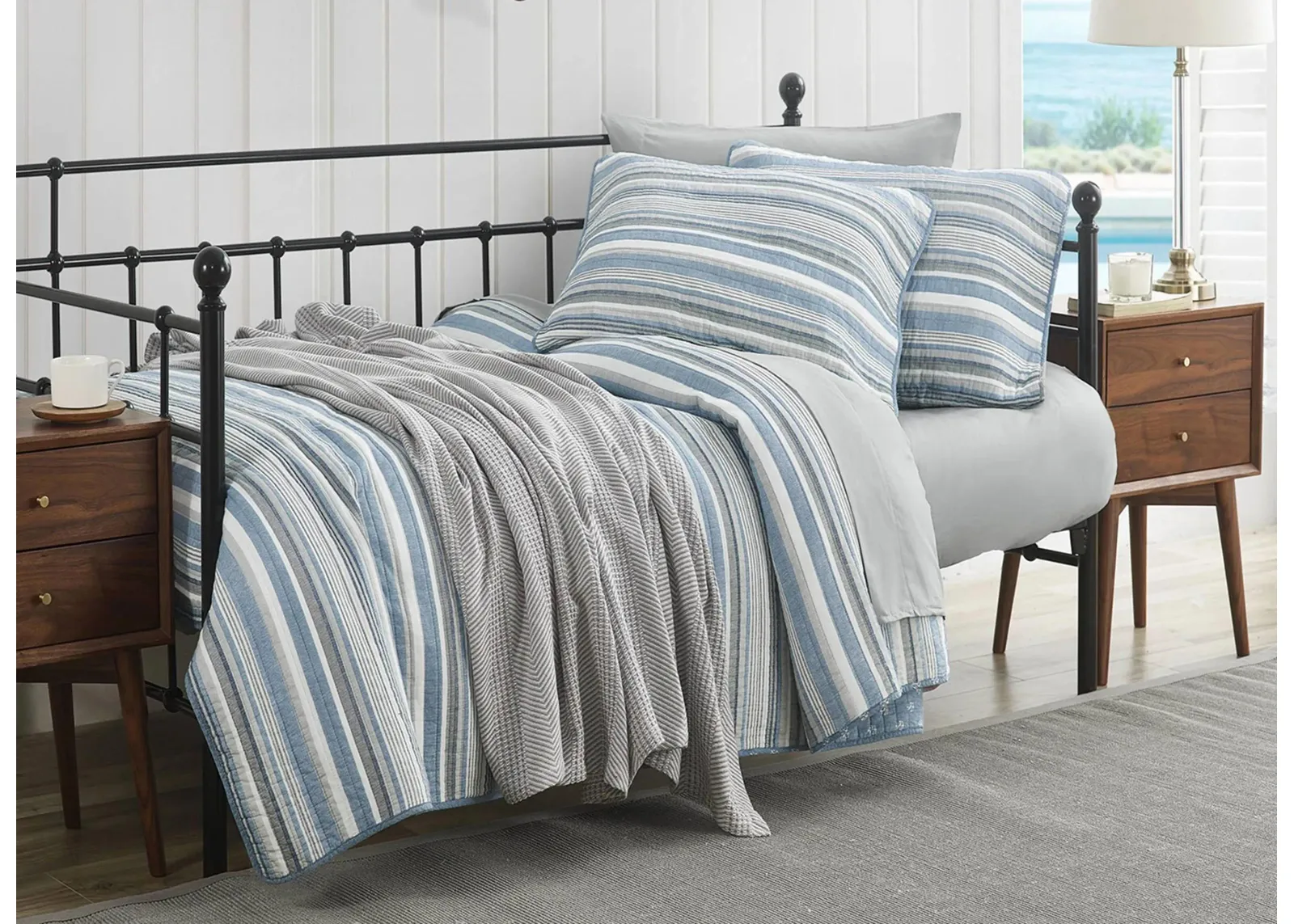 Nautica Jettison 2-pc. Quilt Set in Gray/Blue by Revman International