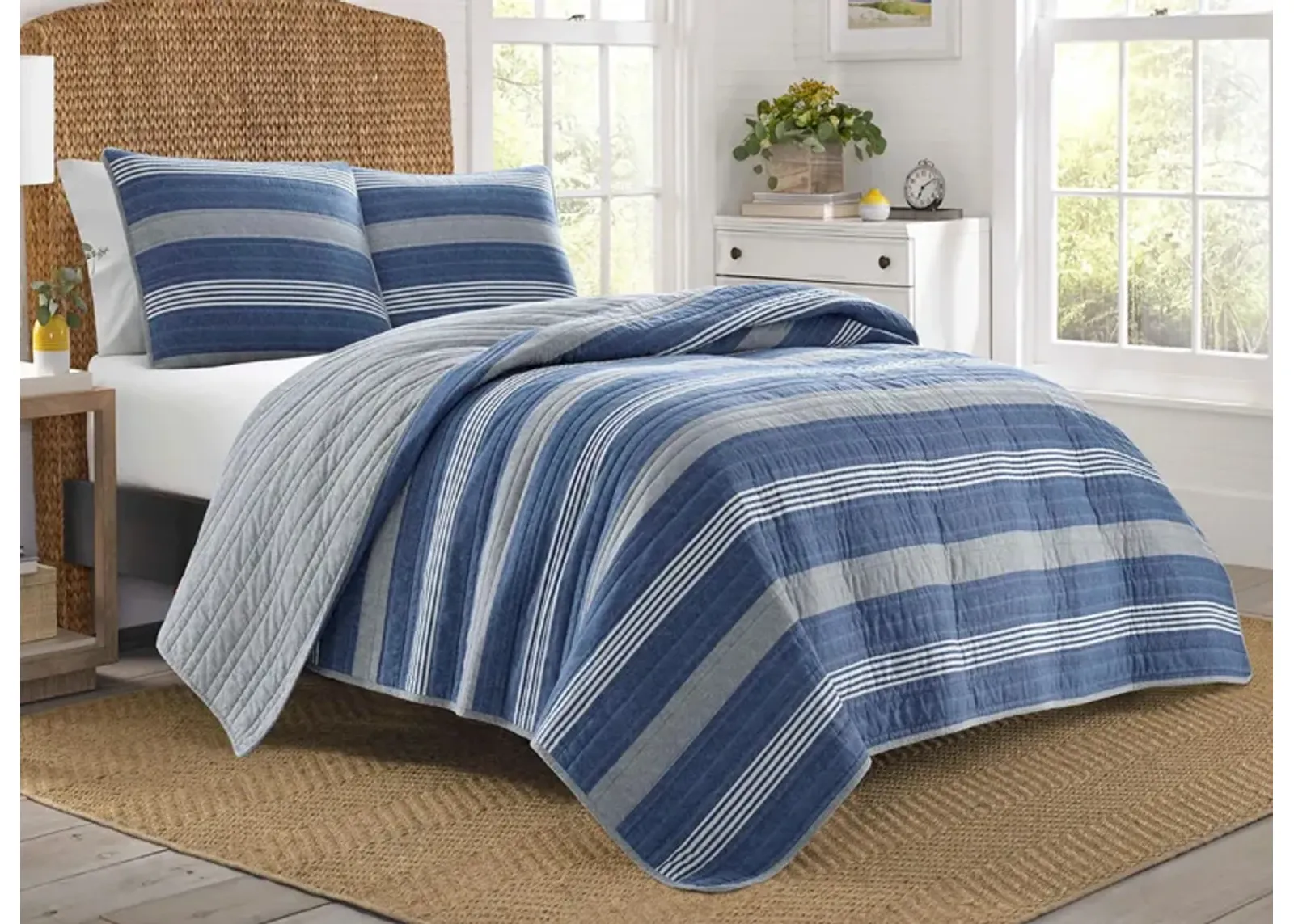 Nautica Saltmarsh 2-pc. Quilt Set in Blue by Revman International