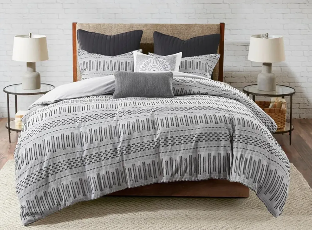 Rhea 3-pc. Comforter Mini Set in Gray by E&E Co Ltd