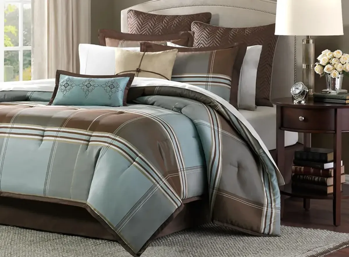 Lincoln Square 8-pc. Comforter Set in Brown by E&E Co Ltd